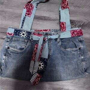 Patchwork Denim Tote Bag
